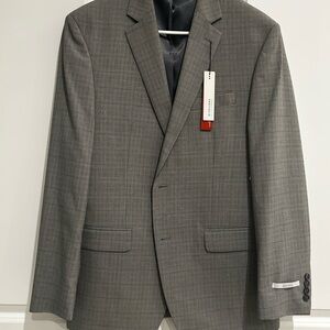 Perry Ellis Classic Gray Plaid Blazer